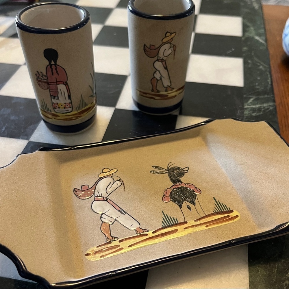 Mexican Pottery Tequila Shot set
